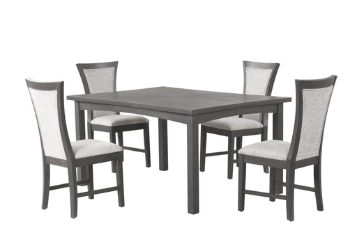 Flair 60" Dining Table & 4 Chairs (5 Pc Set)-Gray