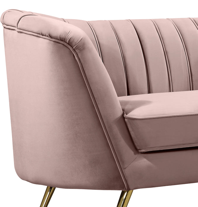 Margo Pink Velvet Loveseat