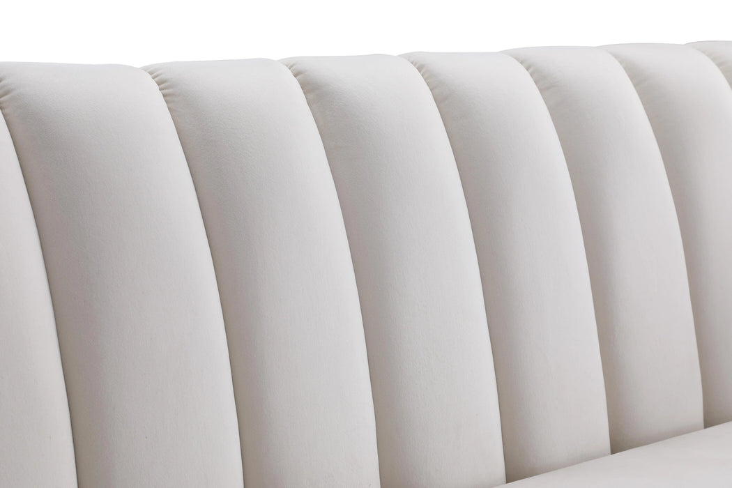 Dixie Cream Velvet Sofa