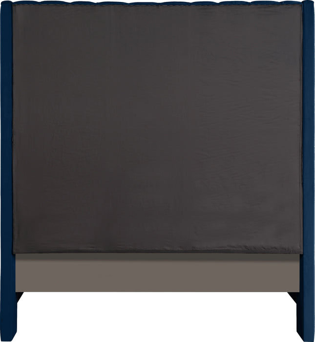 Fritz Navy Velvet Full Bed