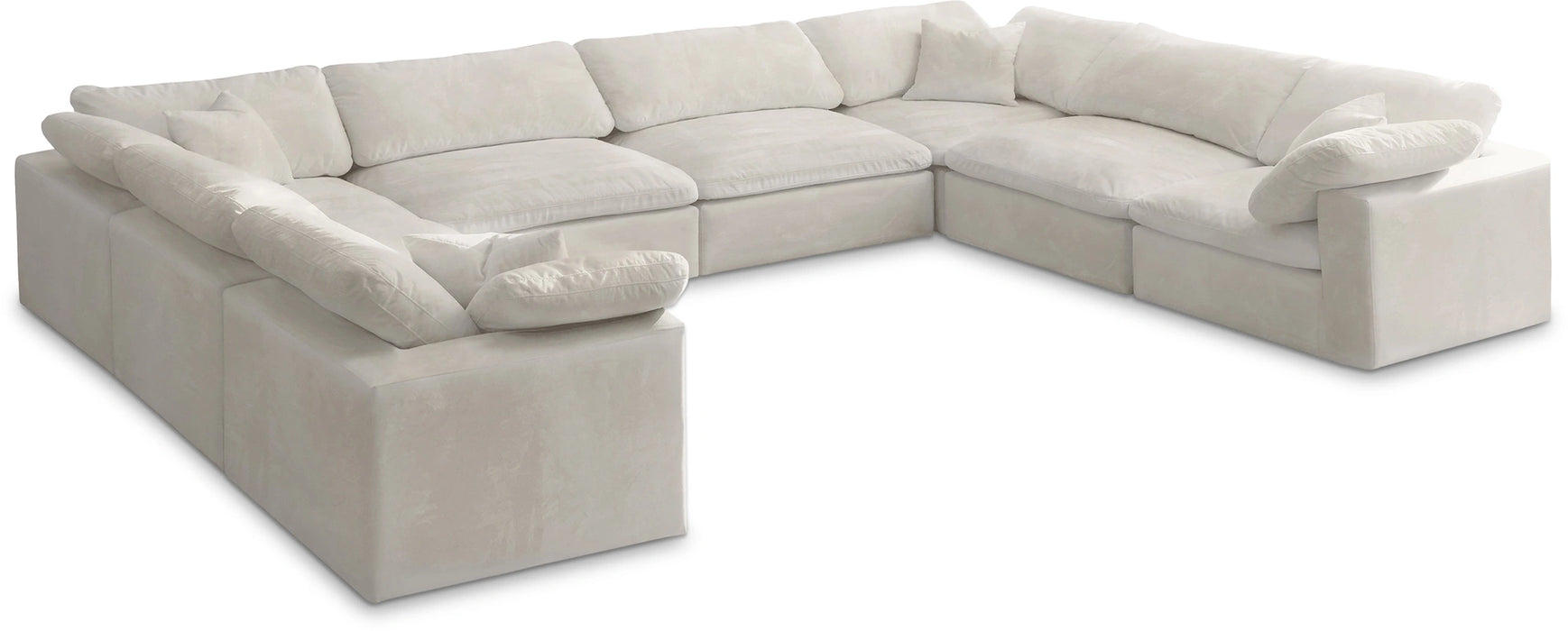 Cozy Cream Velvet Cloud Modular Sectional