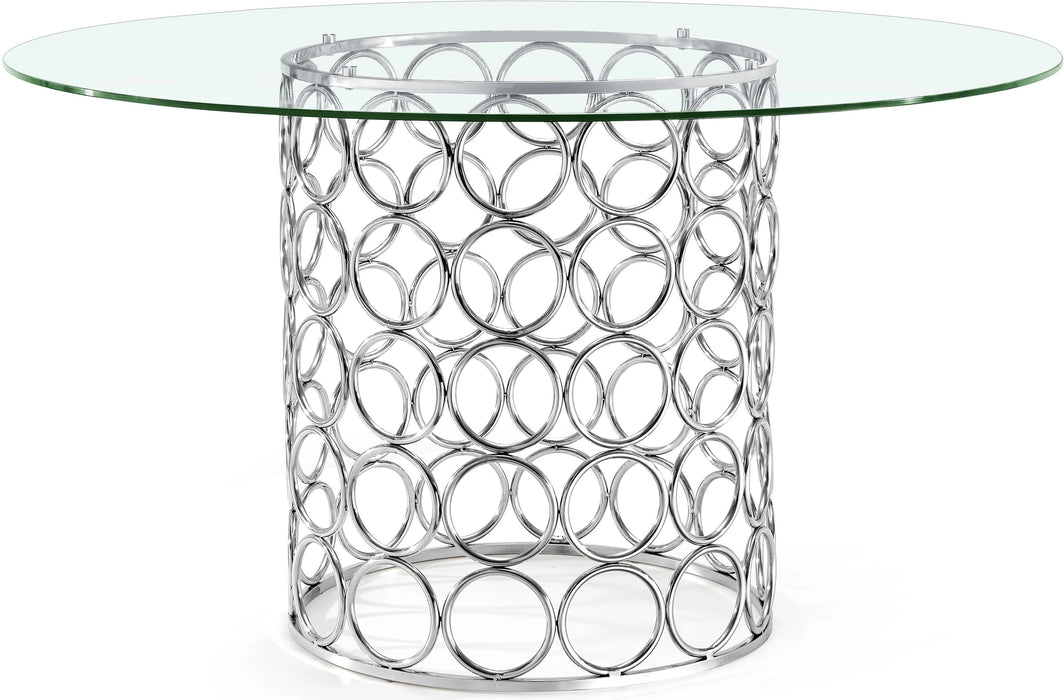 Opal Chrome Dining Table
