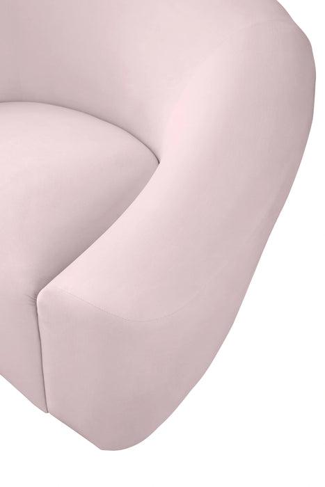 Riley Pink Velvet Loveseat