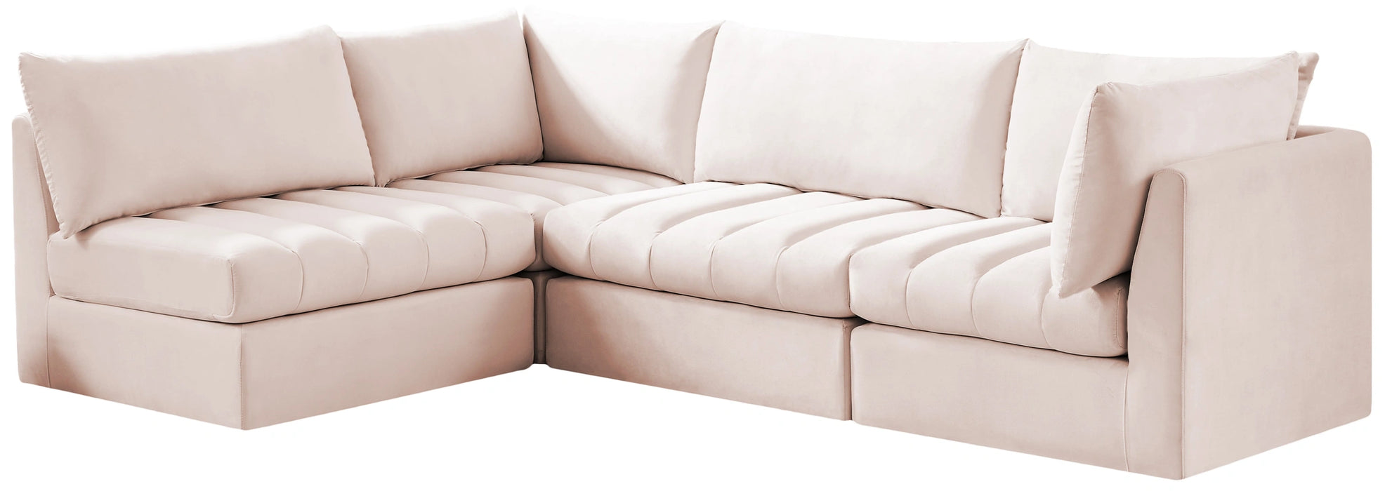 Jacob Pink Velvet Modular Sectional