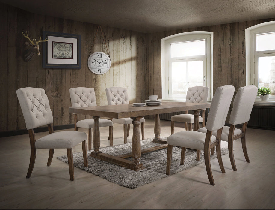 Bernard Weathered Oak Dining Table