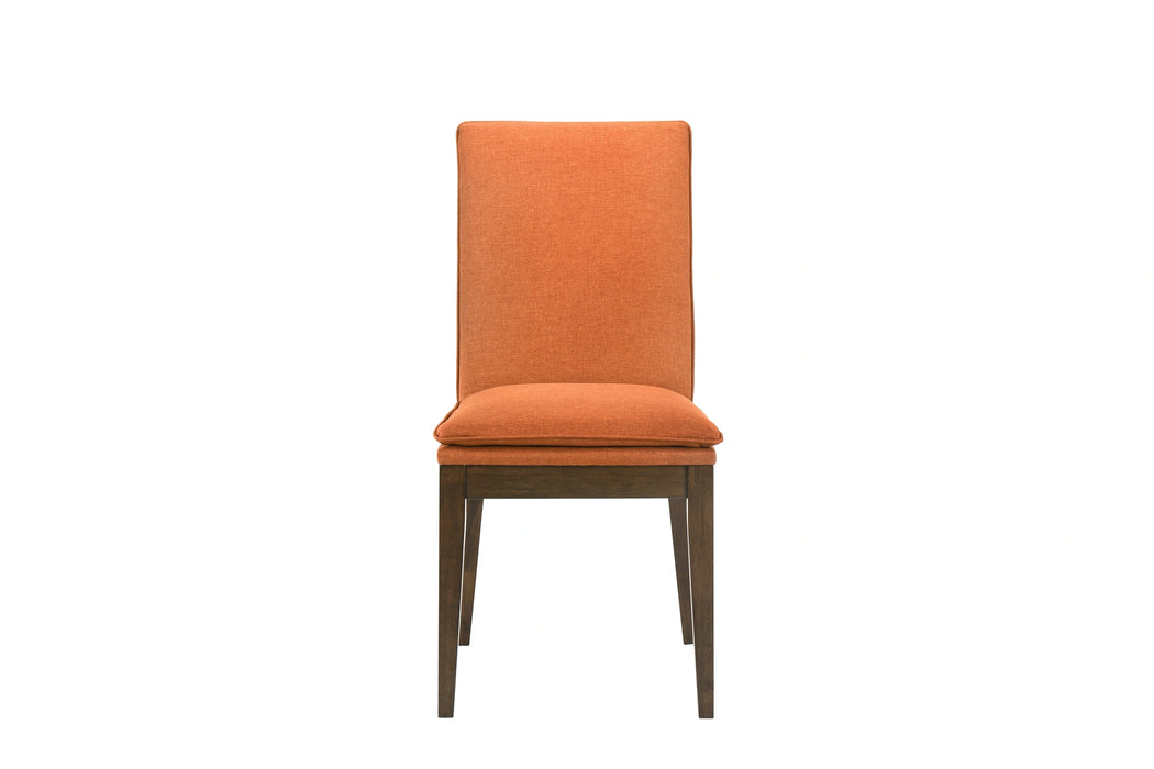 Maggie Dining Chair W/Terracotta Cushion-Walnut