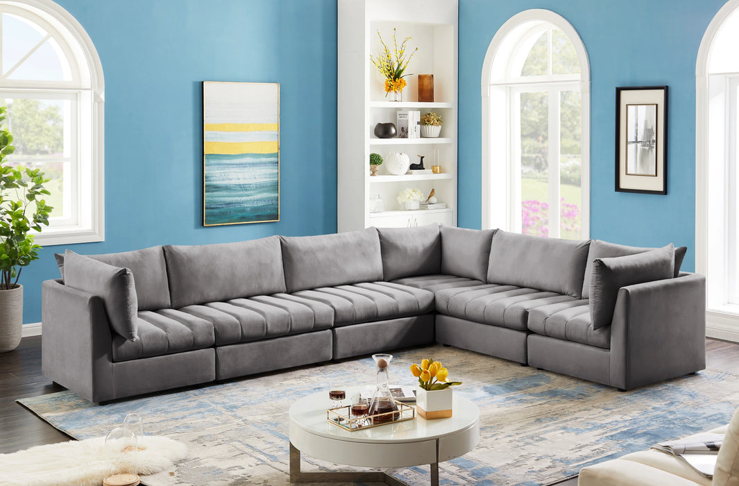 Jacob Grey Velvet Modular Sectional