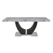 Lyra Dining Table Top And Base Bottom Marble