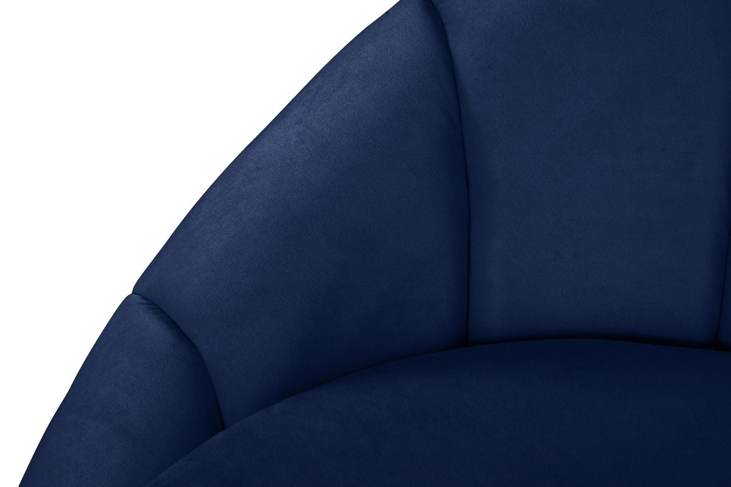 Shelly Navy Velvet Chaise