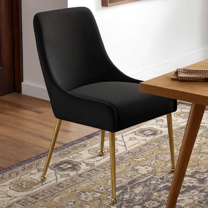 Owen Black Velvet Dining Chair