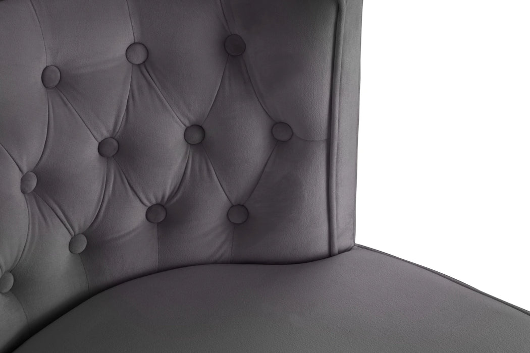 Perry Grey Velvet Dining Chair