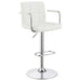 Palomar Adjustable Height Bar Stool White and Chrome image