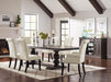 Phelps 5-Piece Rectangular Trestle Dining Set Antique Noir and Beige image