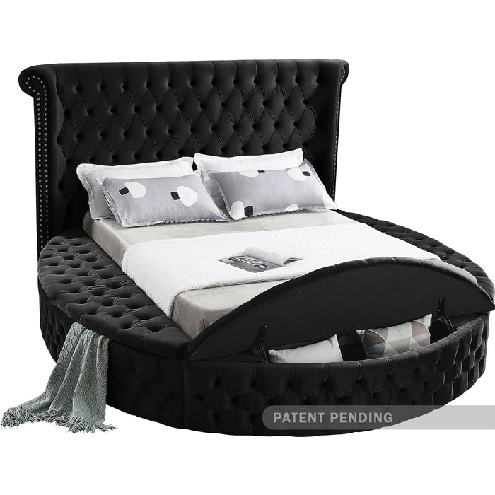 Luxus Black Velvet King Bed (3 Boxes)