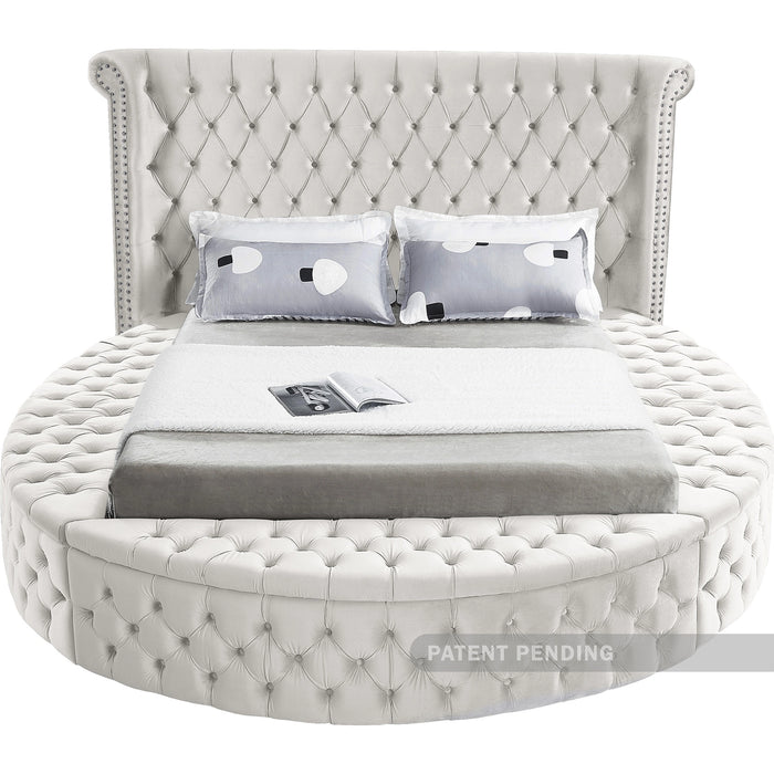 Luxus Cream Velvet Full Bed (3 Boxes)