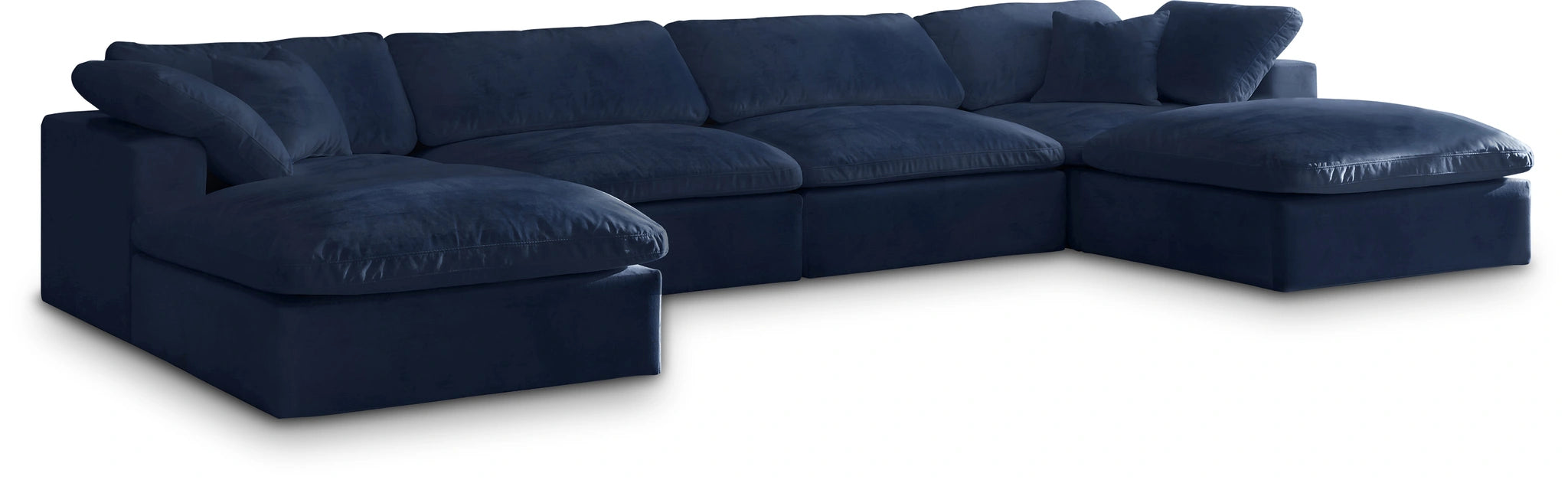 Cozy Navy Velvet Cloud Modular Sectional