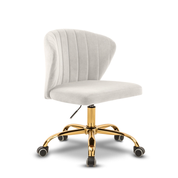 Finley Cream Velvet Office Chair