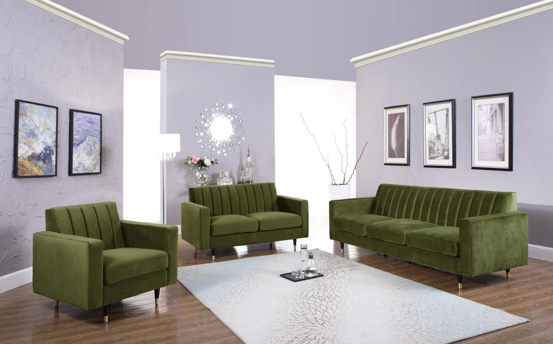 Lola Olive Velvet Sofa