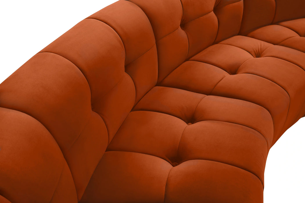 Limitless Cognac Velvet 9pc. Modular Sectional