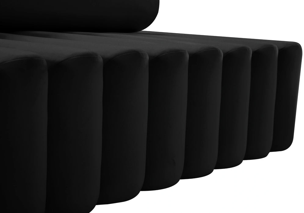 Melody Black Velvet Sofa