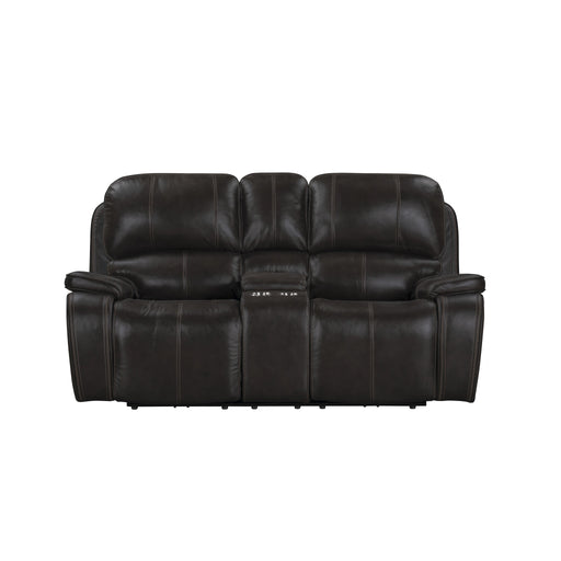 Brookings Console Loveseat W/ Dual Recliners-Charcoal