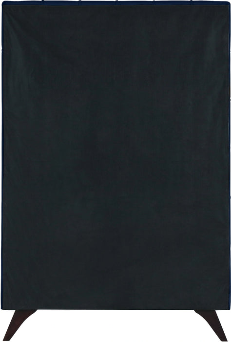 Elly Navy Velvet Twin Bed
