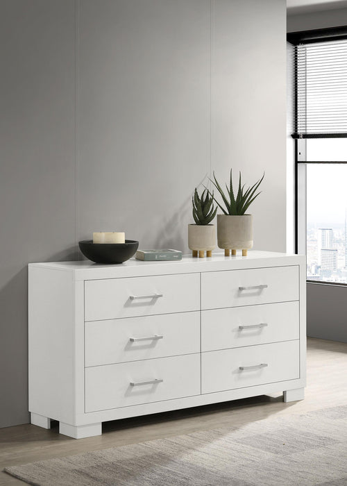 Jessica 6-drawer Dresser White image