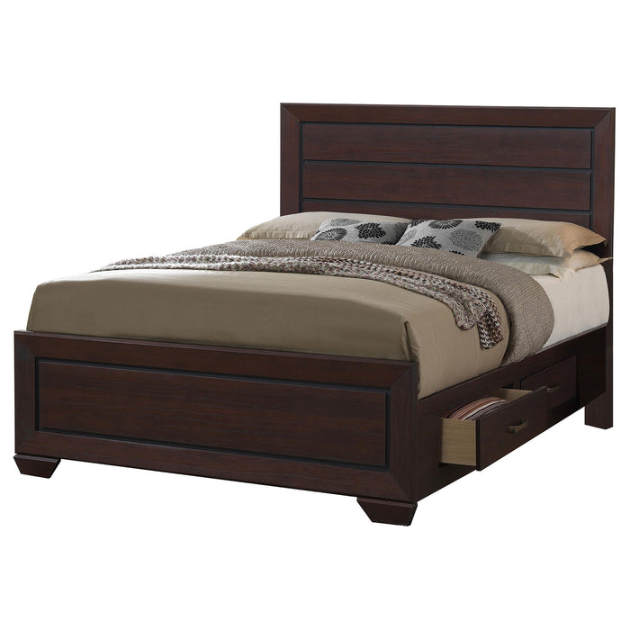 Kauffman Eastern King Storage Bed Dark Cocoa image