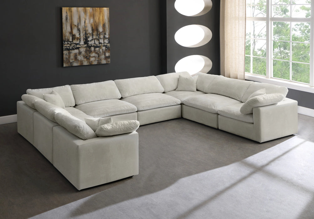 Cozy Cream Velvet Cloud Modular Sectional