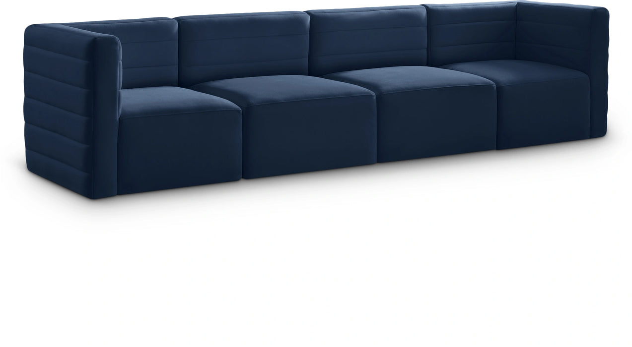 Quincy Navy Velvet Modular Sofa