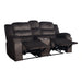 Willow Console Loveseat W/ Dual Recliners-Brown