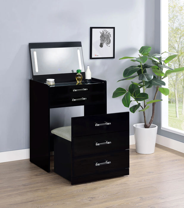 Danbury Makeup Vanity Table with LED Mirror and Stool
