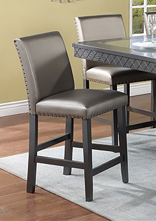 Crown Mark Furniture Bankston Counter Height Chair in Brown (Set of 2) image