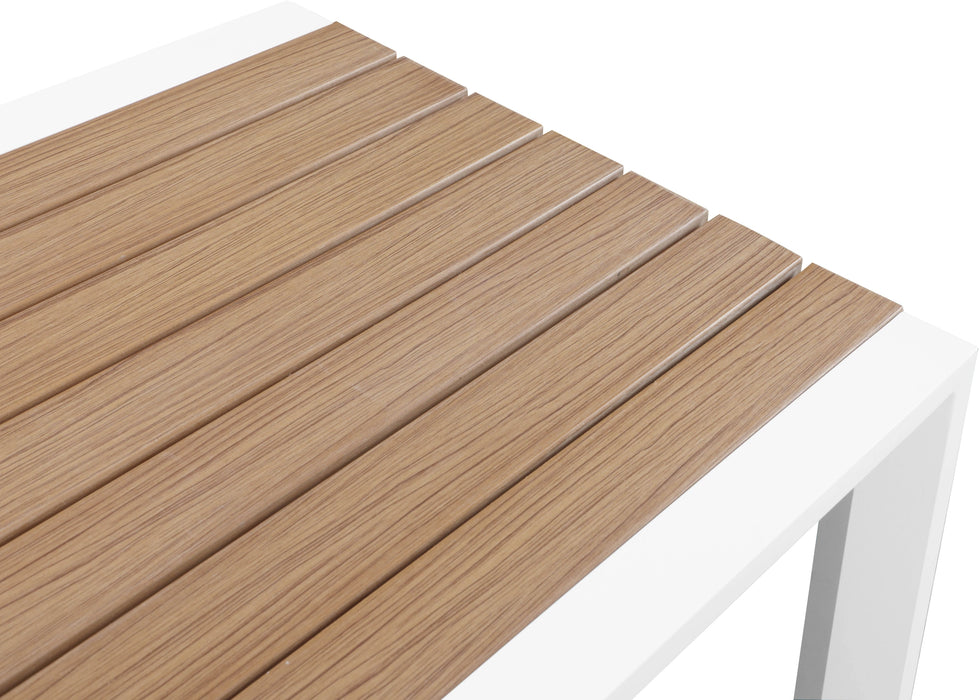 Nizuc Brown manufactured wood Outdoor Patio Aluminum Square Bar Table