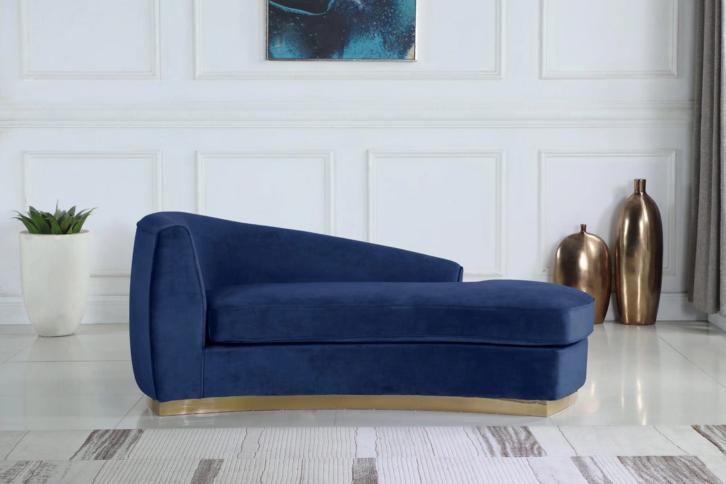 Julian Navy Velvet Chaise
