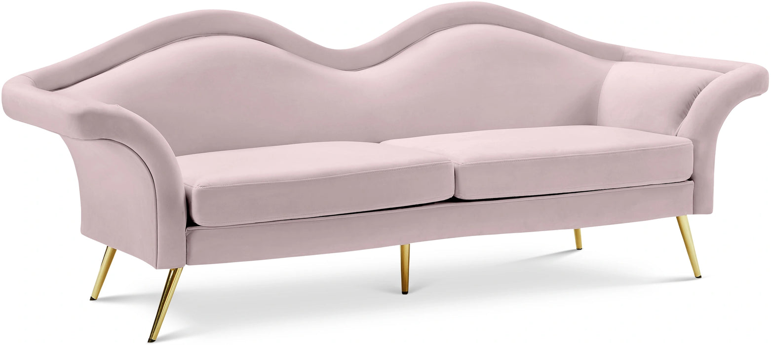 Lips Pink Velvet Sofa