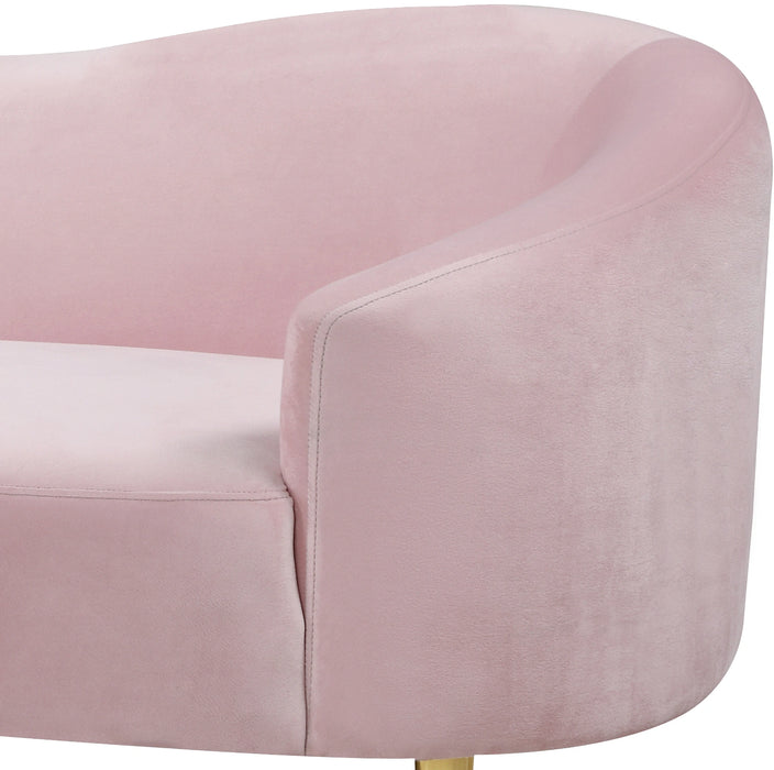 Ritz Pink Velvet Loveseat
