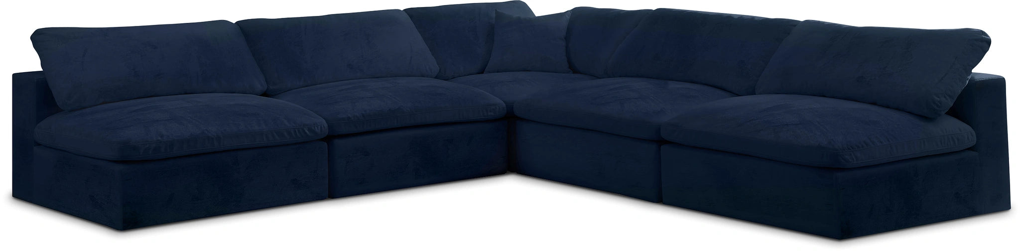 Cozy Navy Velvet Cloud Modular Sectional