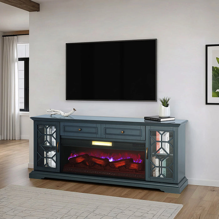 Fidel 74'' TV Console w/ Electric Fireplace