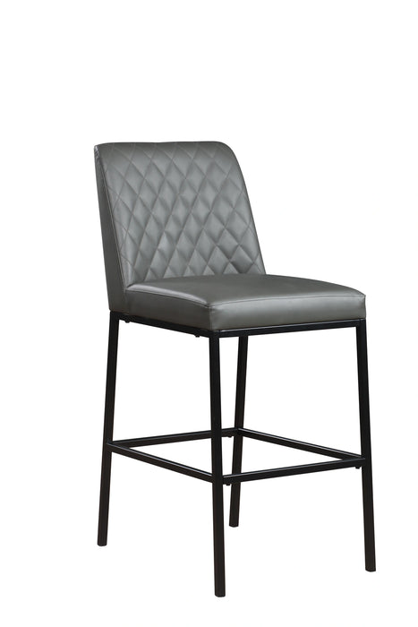 Bryce Grey Faux Leather Stool