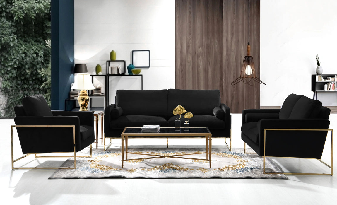 Mila Black Velvet Chair