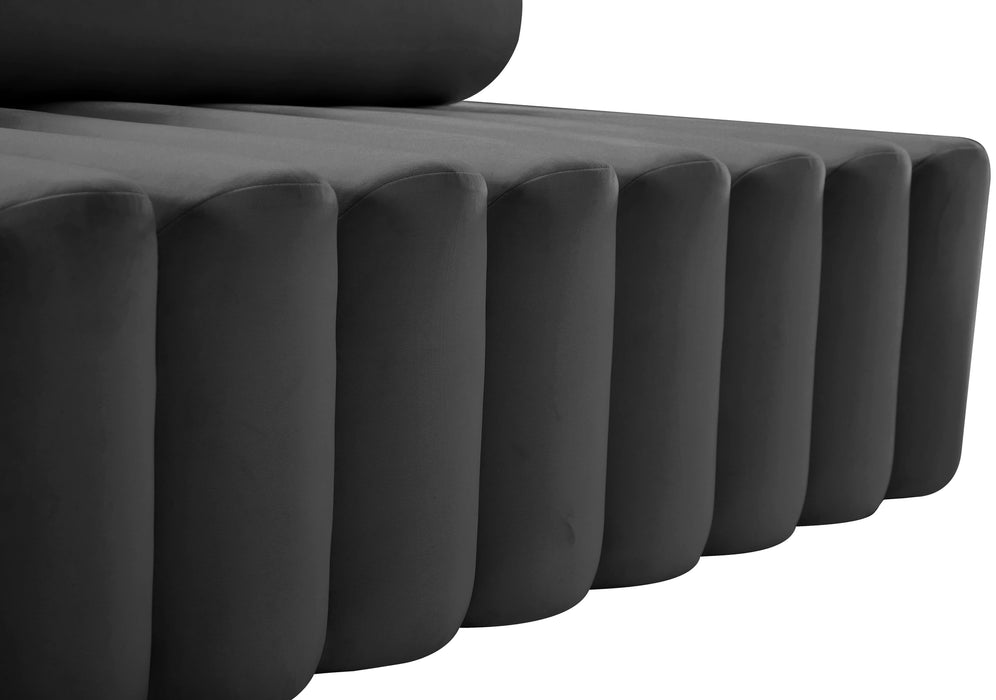 Melody Grey Velvet Loveseat
