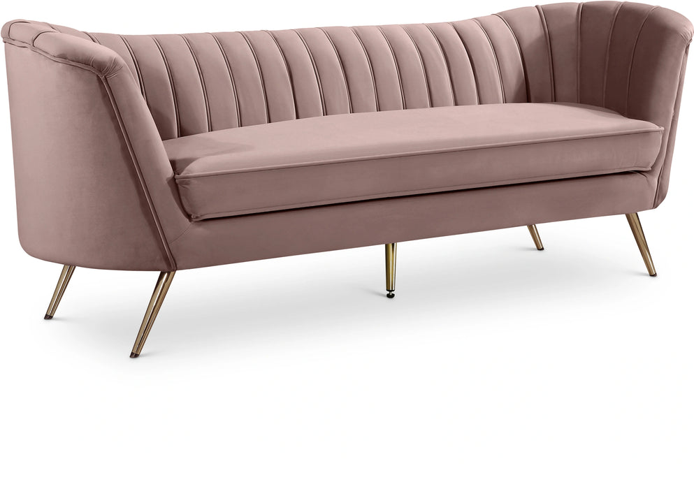 Margo Pink Velvet Sofa