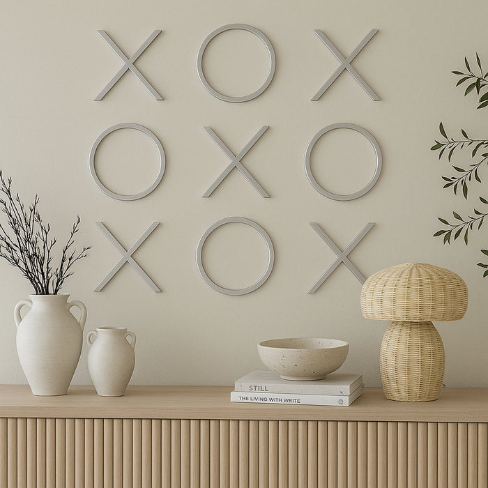 XOXO Chrome Stainless Steel Wall Decor