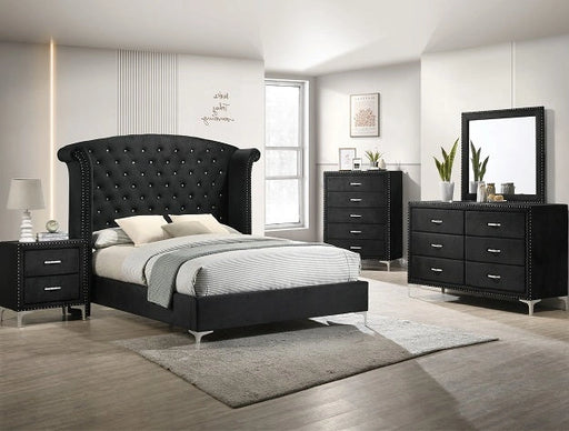 Crown Mark Furniture Lucinda 5 Drawer Chest in Black image
