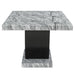 Lyra Dining Table Top And Base Bottom Marble