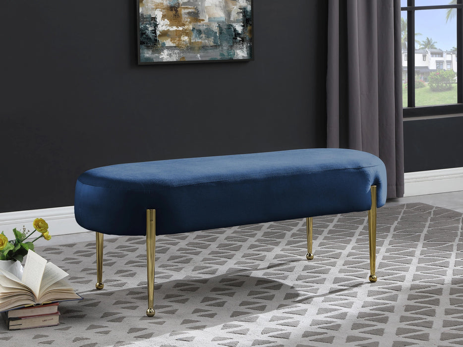 Gia Navy Velvet Bench