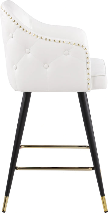 Barbosa White Faux Leather Counter/Bar Stool