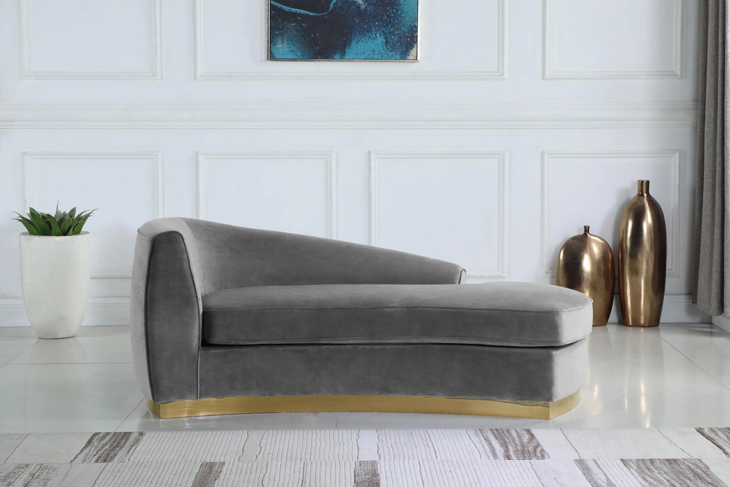 Julian Grey Velvet Chaise