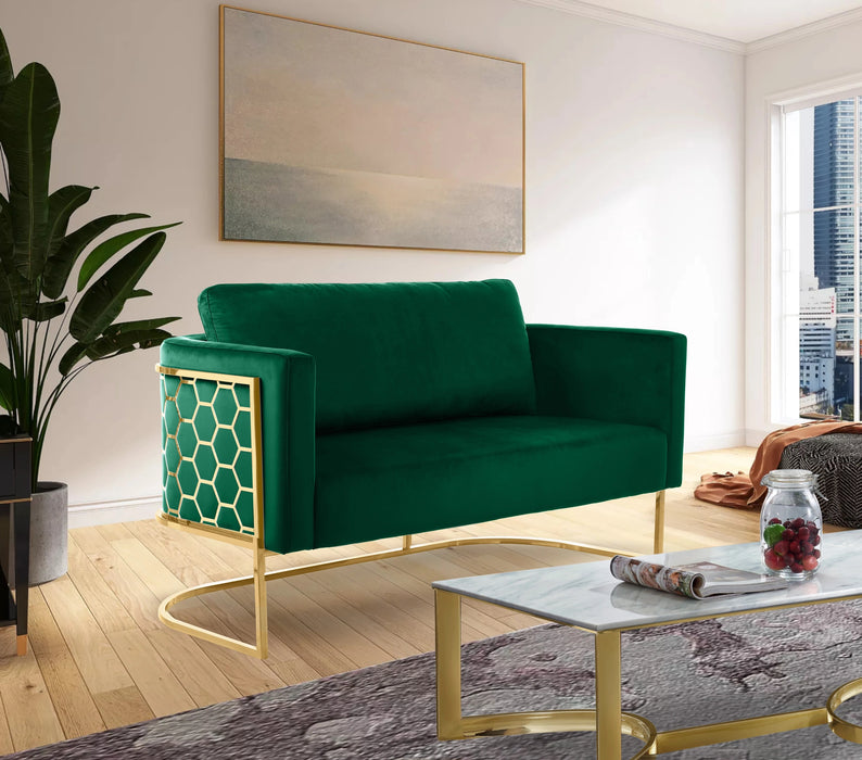 Casa Green Velvet Loveseat